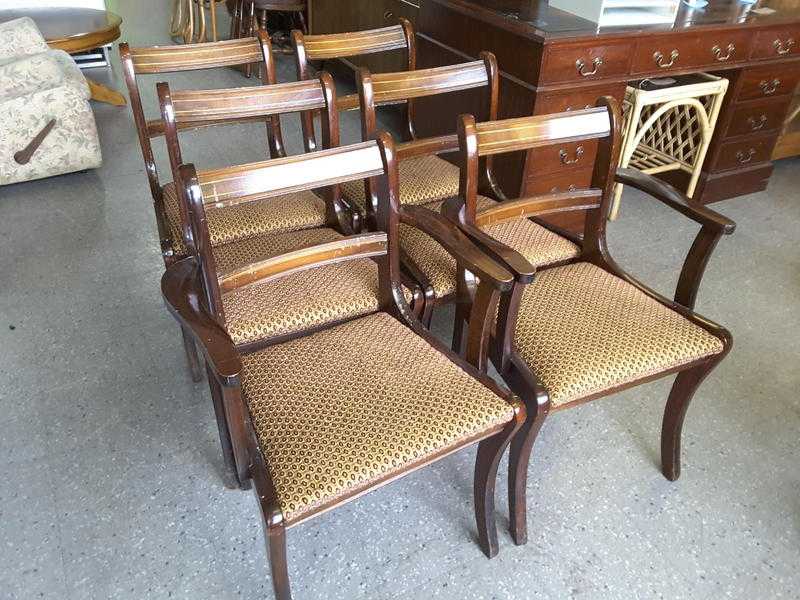 SALE NOW ON Set Of 6 Dining Chairs Reupholstered By The RGFs Restoration Team- Local Delivery 19