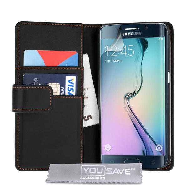 Samsung Galaxy S6 with a Luxury Wallet Case