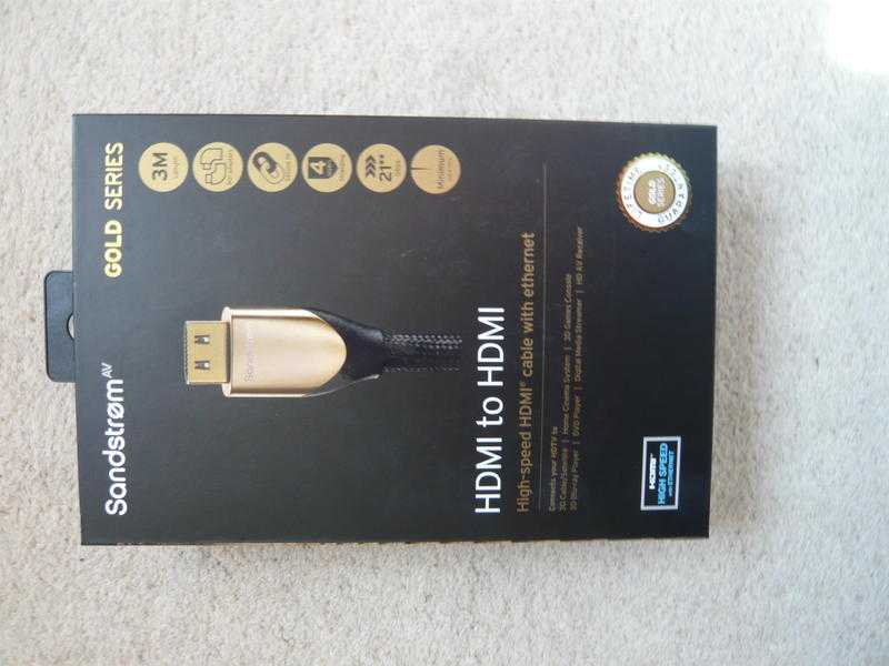 sandstrom gold hdmi cable