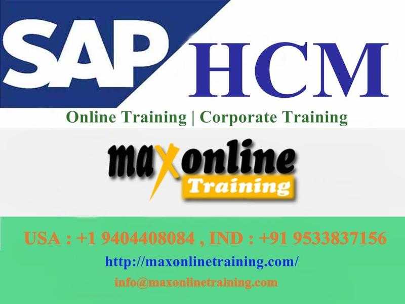 SAP HCM Online Training From professionals