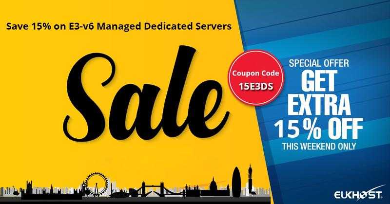 Save 15 on e3-v6 managed dedicated servers