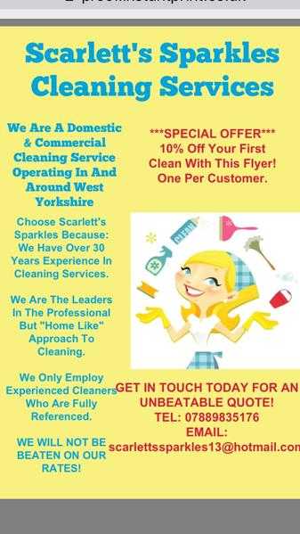 Scarlett039s Sparkles Cleaning Services