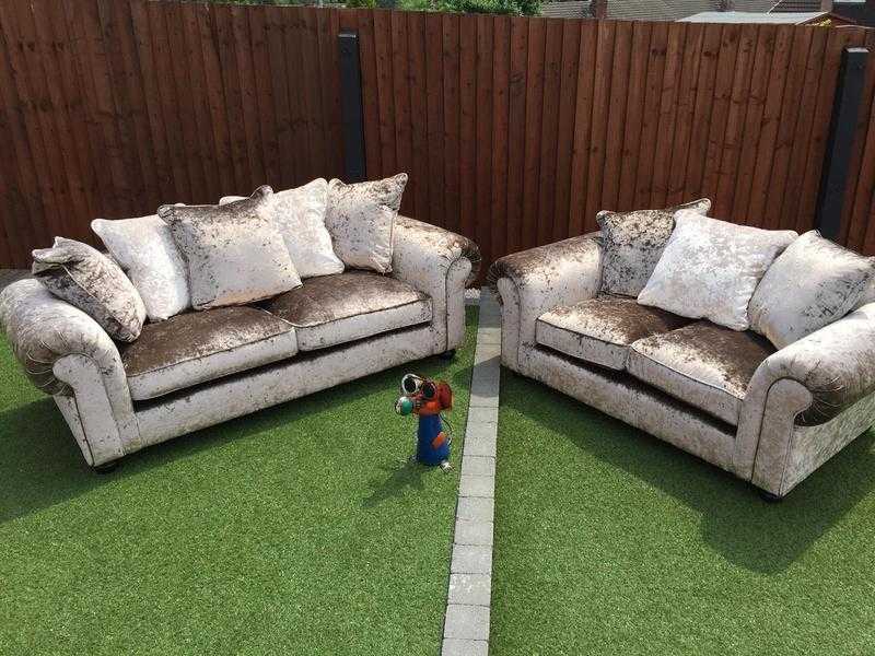 SCARPA 3 amp 2 Seater Sofas TAUPEPEARL