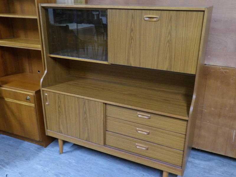 Schreiber Retro Display Cabinet With Cupboards, Drawers amp Shelves - Local Delivery Service Available