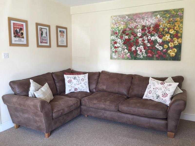 SCS Brown LHF Corner Sofa