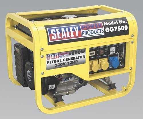 SEALEY GG7500. 6000 watt 13hp GENERATOR 110230v NEW