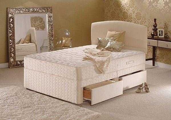 Sealy New Drawer Divan King size Bed RRP 800 pounds gift wrapped plastic