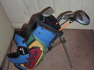 Second hand golf clubs with bag.