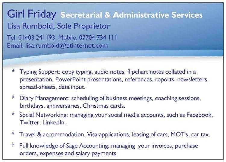 Secretarial amp Administrative Assistance