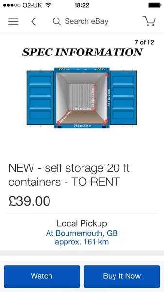 Secure 20ft shipping container self storage