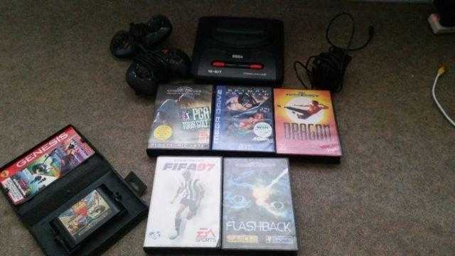 Sega megadrive with games