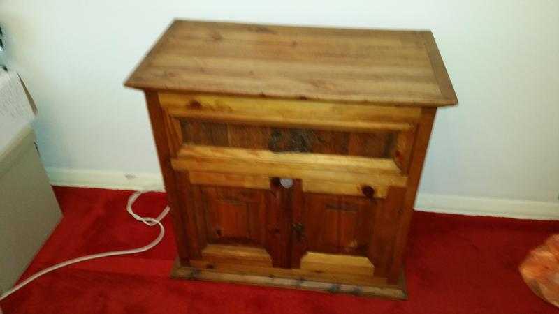 Segusino (Mexican) handcrafted antique pine cabinet.