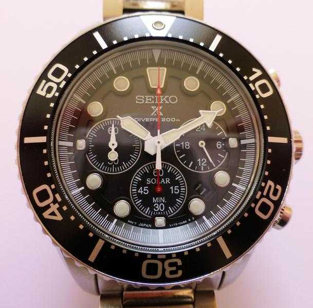 Seiko Prospex Divers Solar Powered Men039s Watch SSC015P1