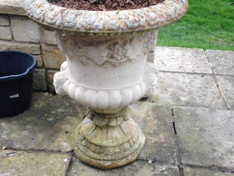 selection of stone heavy garden pots for sale