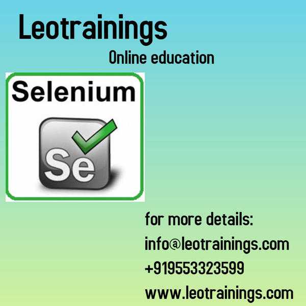 Selenium Online training in uk