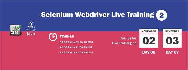 Selenium Webdriver Live Training 2