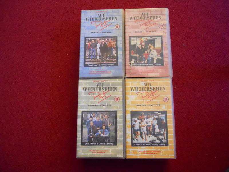 Series one and two of Auf Weidersehen Pet in vhs format