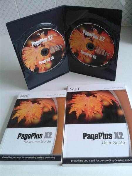 Serif PagePlus X2. 2 CDs amp Instruction Book amp Resource Book