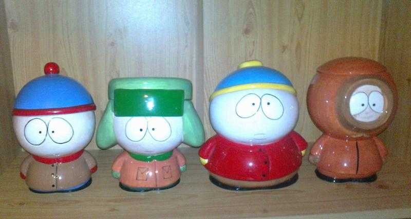 Set Of 4 South Park Cookie Jars