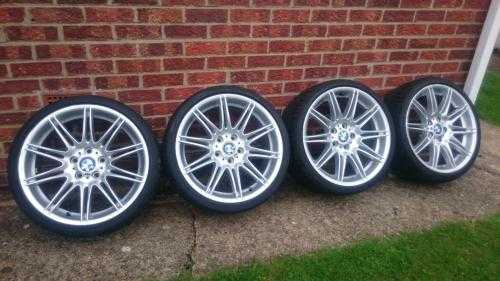 Set of 4x GENUINE 19 BMW Alloys wheels and tyres,