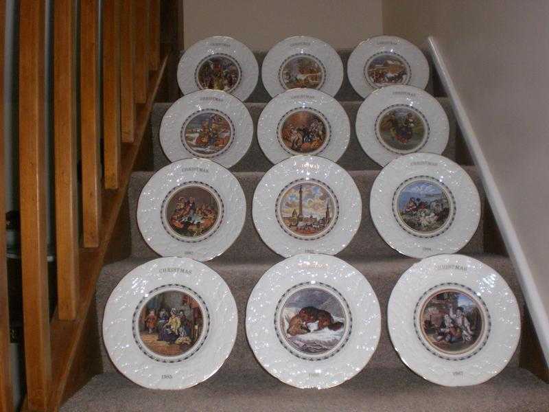 Set of Coalport Christmas Plates x 12