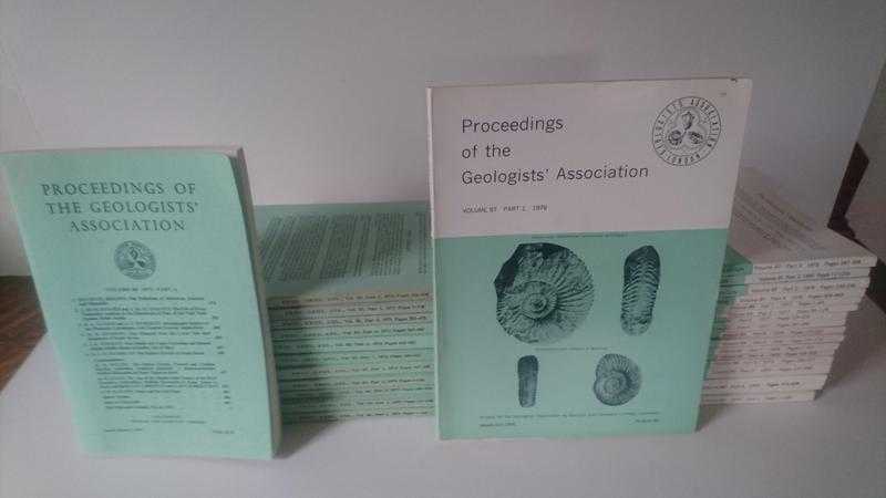 Set Of Quarterly Proceedings Of The Geologists039 Association 1972 to 1979. Educational Volumes. GC