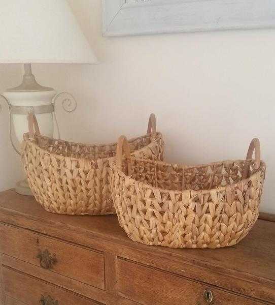 Set of Two Large Baskets