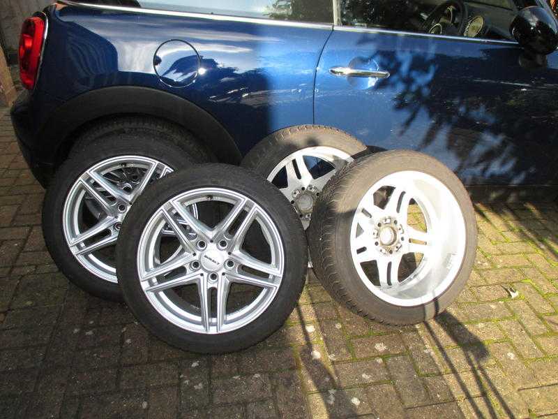 set of wheels with tyres