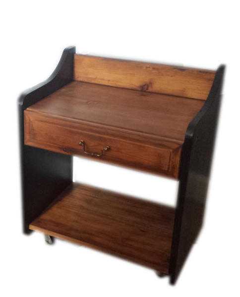 set of wooden bedside tables