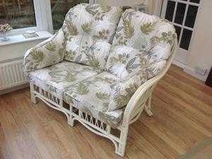 Settee, two seater in cream