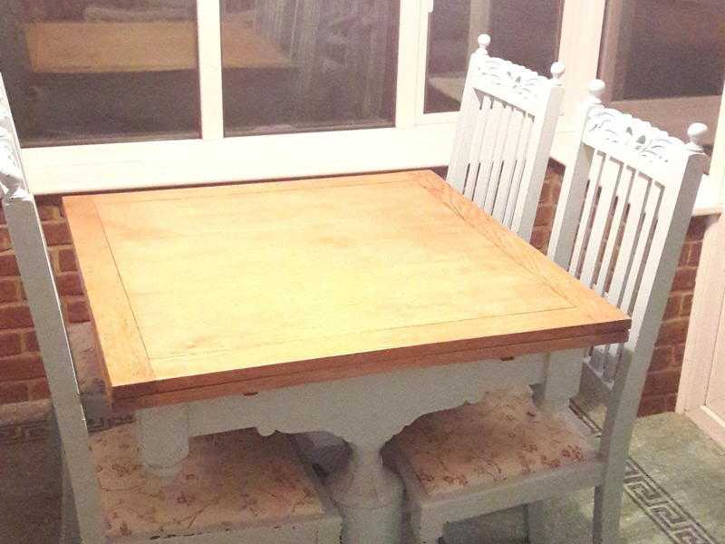 Shabby chic dining table and chairs