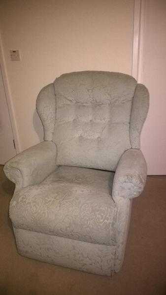 Sherborne Recliner Chair Manual Green Figured Velvet