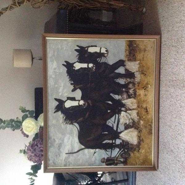 Shire horse oil painting