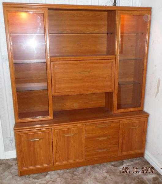 Side Board  Glass Cabinet with lighting in excellent as new condition believed to be quotG-Plannquot