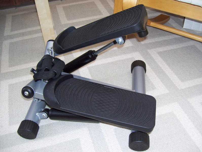 Side swing stepper with bungee