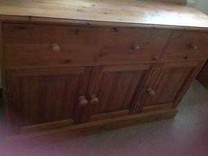 Sideboard 2 Large Cupboards with Shelves 3 Deep Drawers