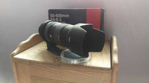 Sigma 50 to 500mm zoom lens. Nikon fit