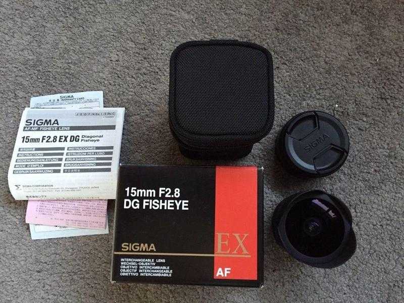 Sigma EX 15mm f2.8 Diagonal Fisheye for Canon EF