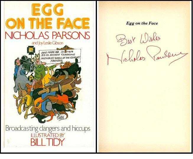 Signed book NICHOLAS PARSONS - quotEgg On The Facequot