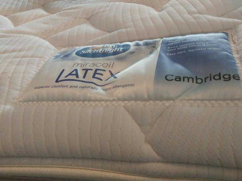 Silentnight Deluxe King Size mattress with Latex Quilted Top and Miracoil Springs, cost  500