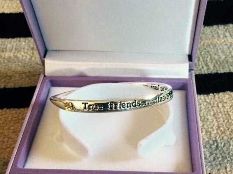 Silver Plated 039True Friends039 Bangle