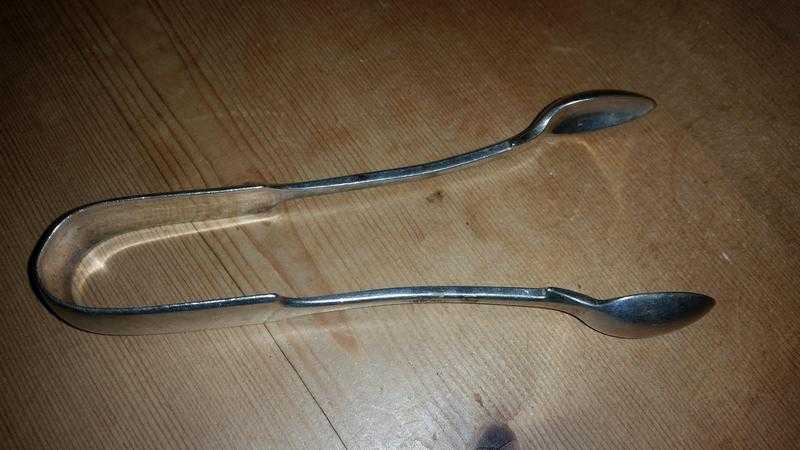 SILVER PLATED SUGAR TONGS