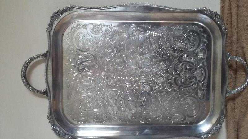 silver plated tray