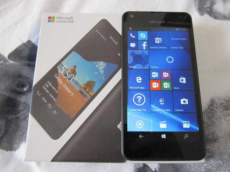 Sim Free Microsoft Lumia 550 Mobile Phone - Black