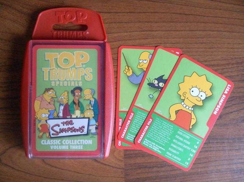 Simpsons Top Trumps card game