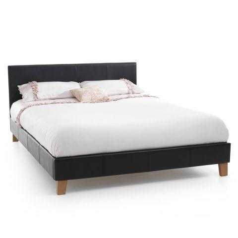 Single and double faux leather bed frame