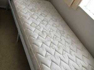 Single bed and mattress