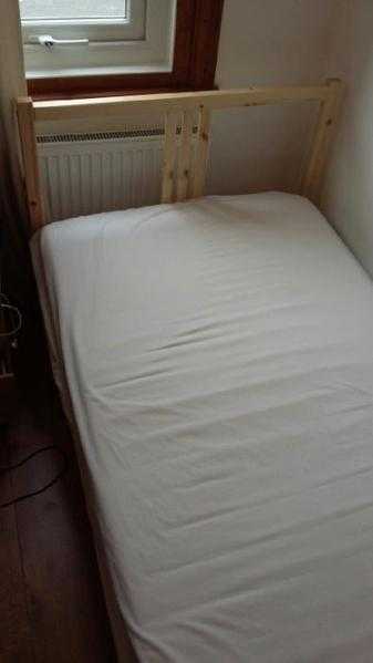 SINGLE BED Ikea Fjellse frame  Ikea Hafslo mattress  Ikea slatted Base FOR SALE