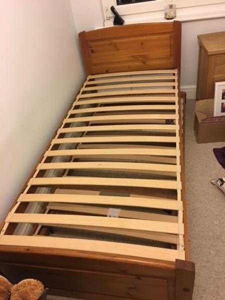 Single bed with bed underneath