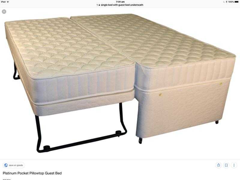 Single bed with guest bed